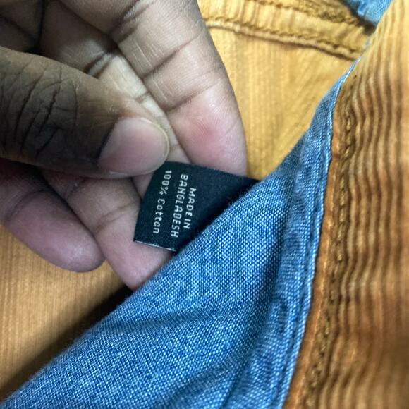 Banana Republic Men's 32x32 Corduroy Mustard Yellow Straight Leg Pant - Picture 5 of 8